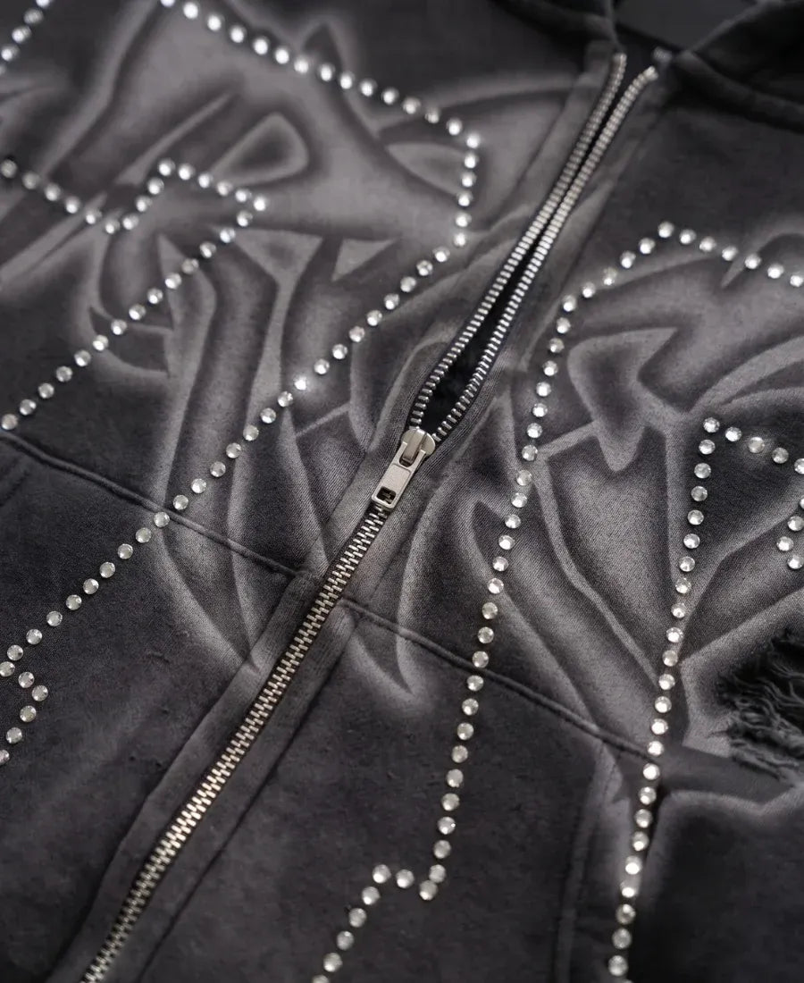 Vrlck Rhinestone Hoodie