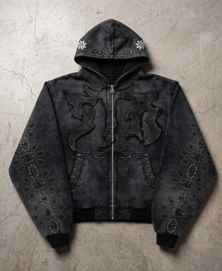 Flannel Sleeve Hoodie