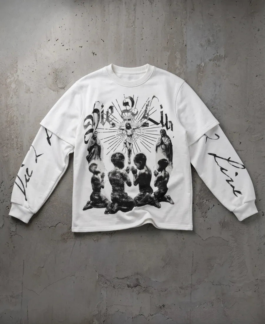 Praying Souls Layered Sweatshirt