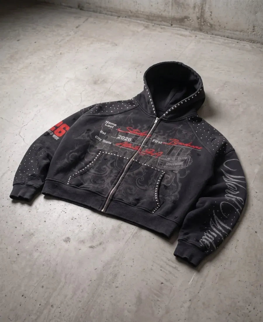 Vintage Patchwork Hoodie