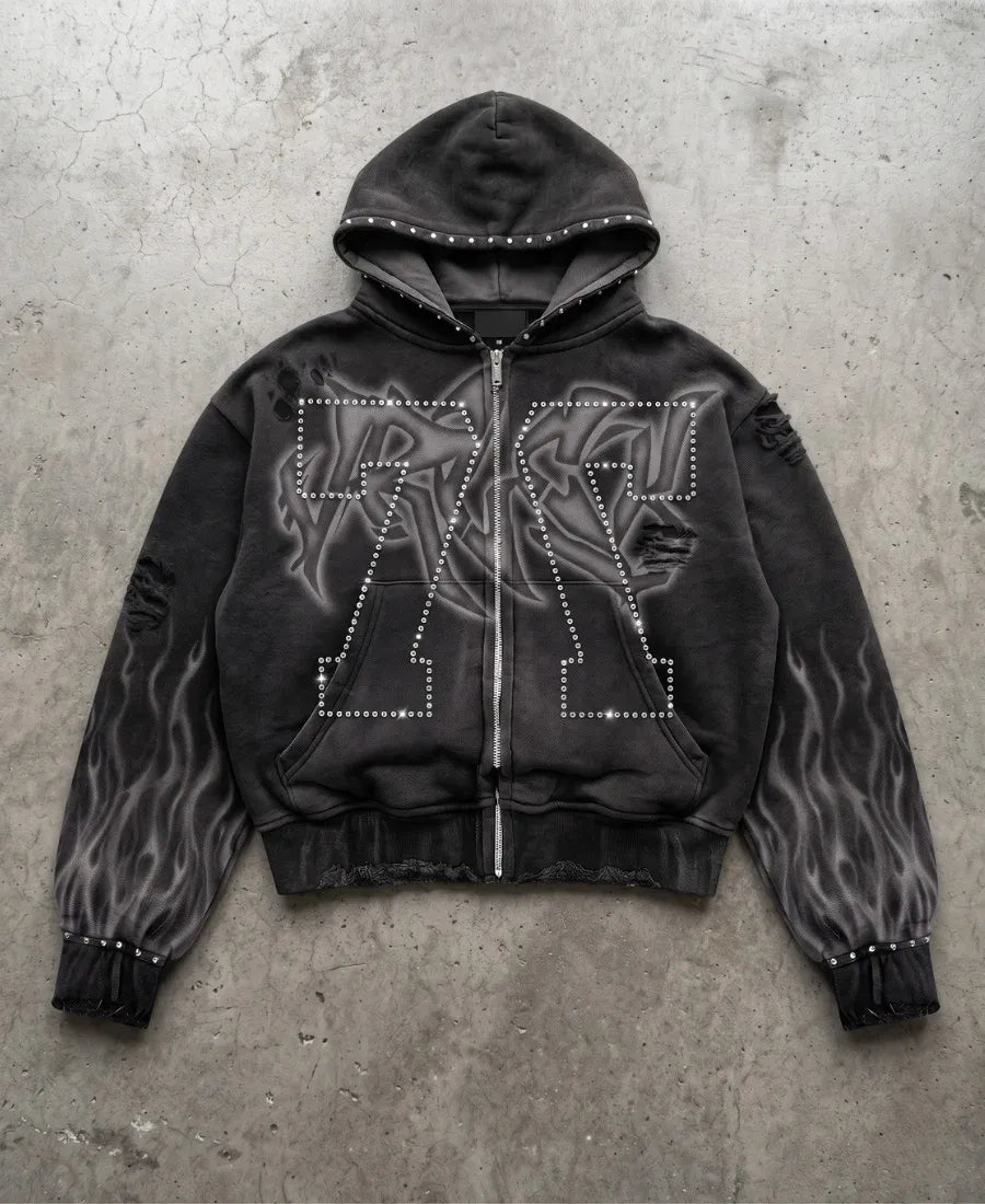 Vrlck Rhinestone Hoodie