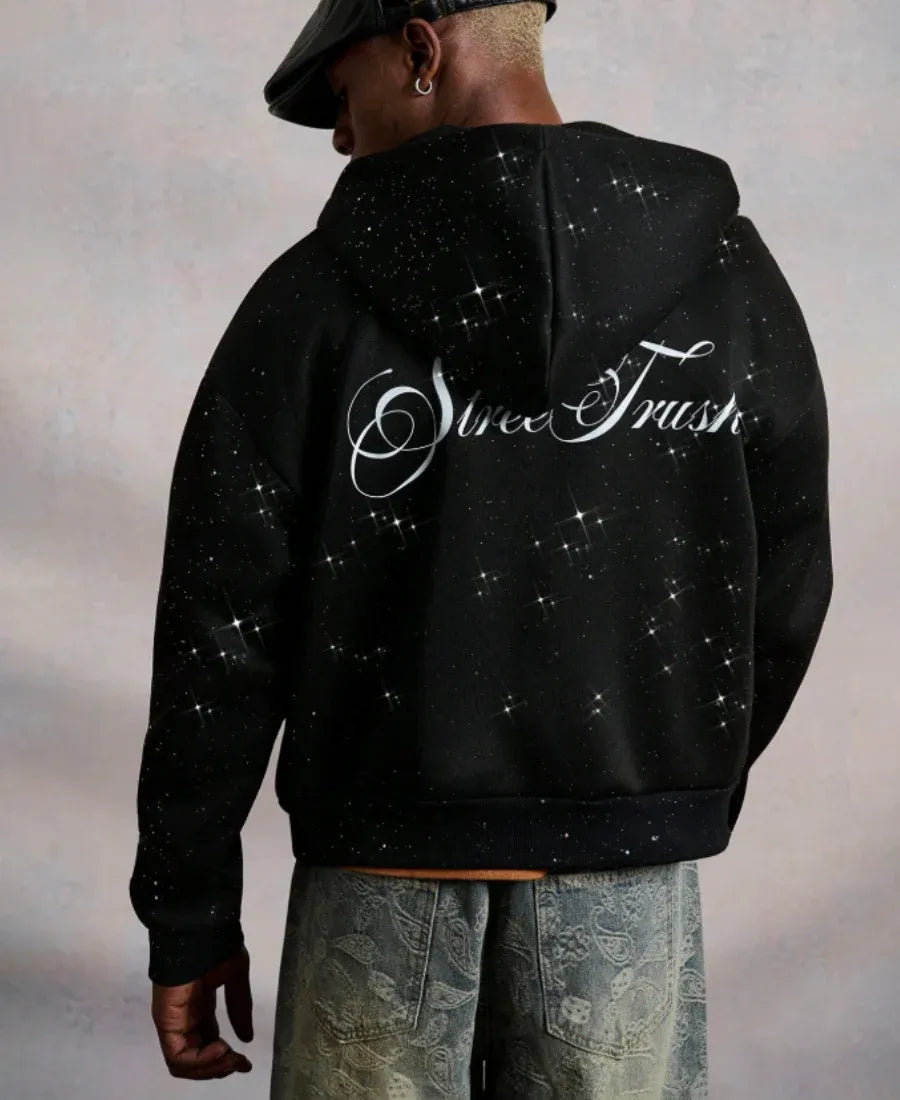 Dark Galaxy Calligraphy Hoodie