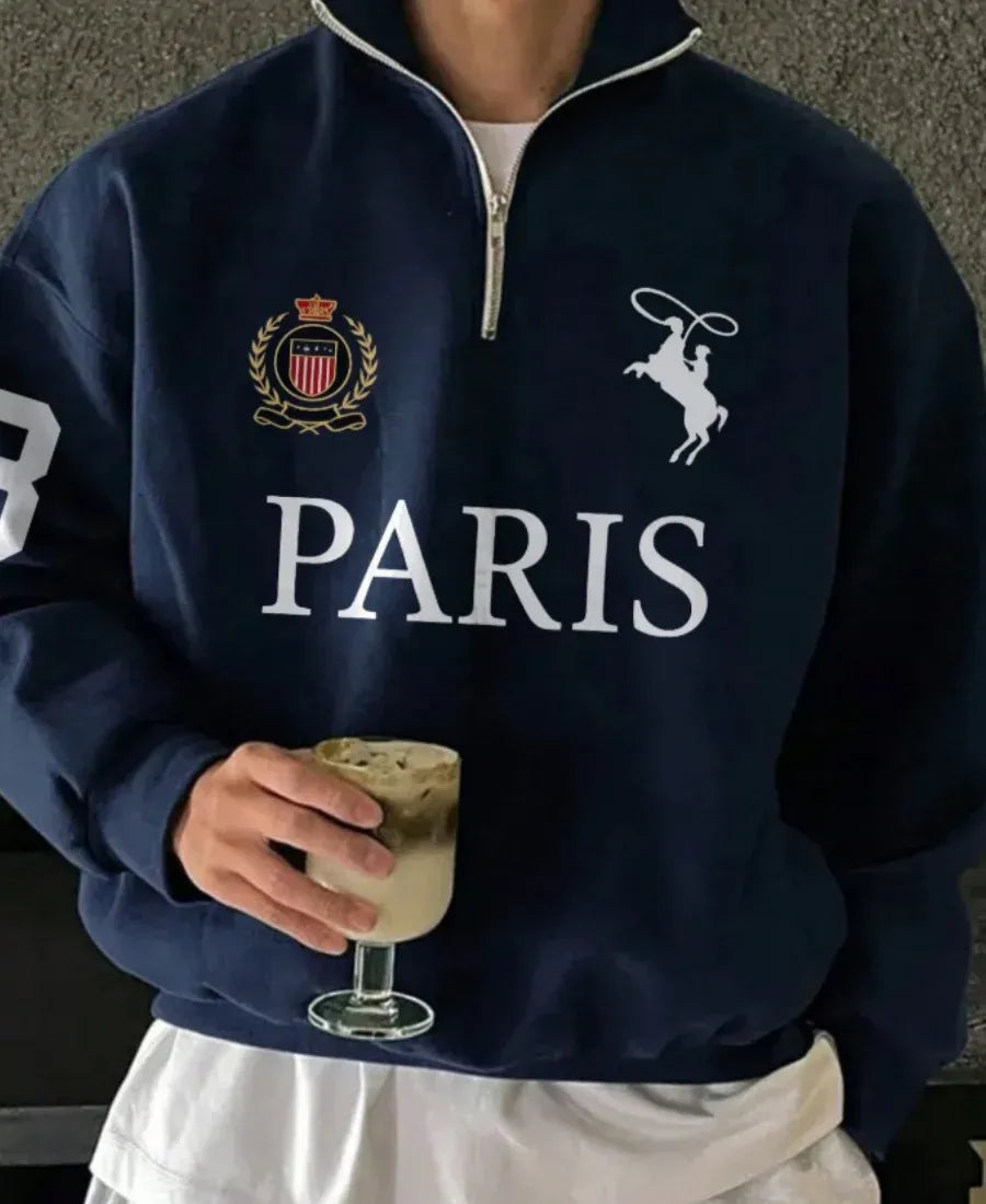 Navy Quarter-Zip Sweatshirt