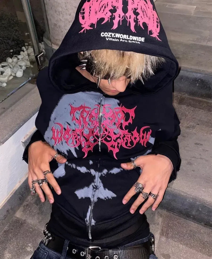 Neon Deathcore Hardware Zip-Up