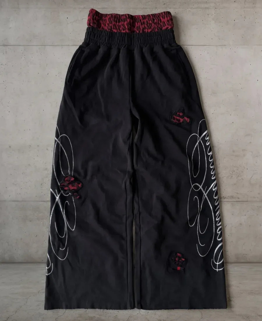 Black Distressed Eşofman