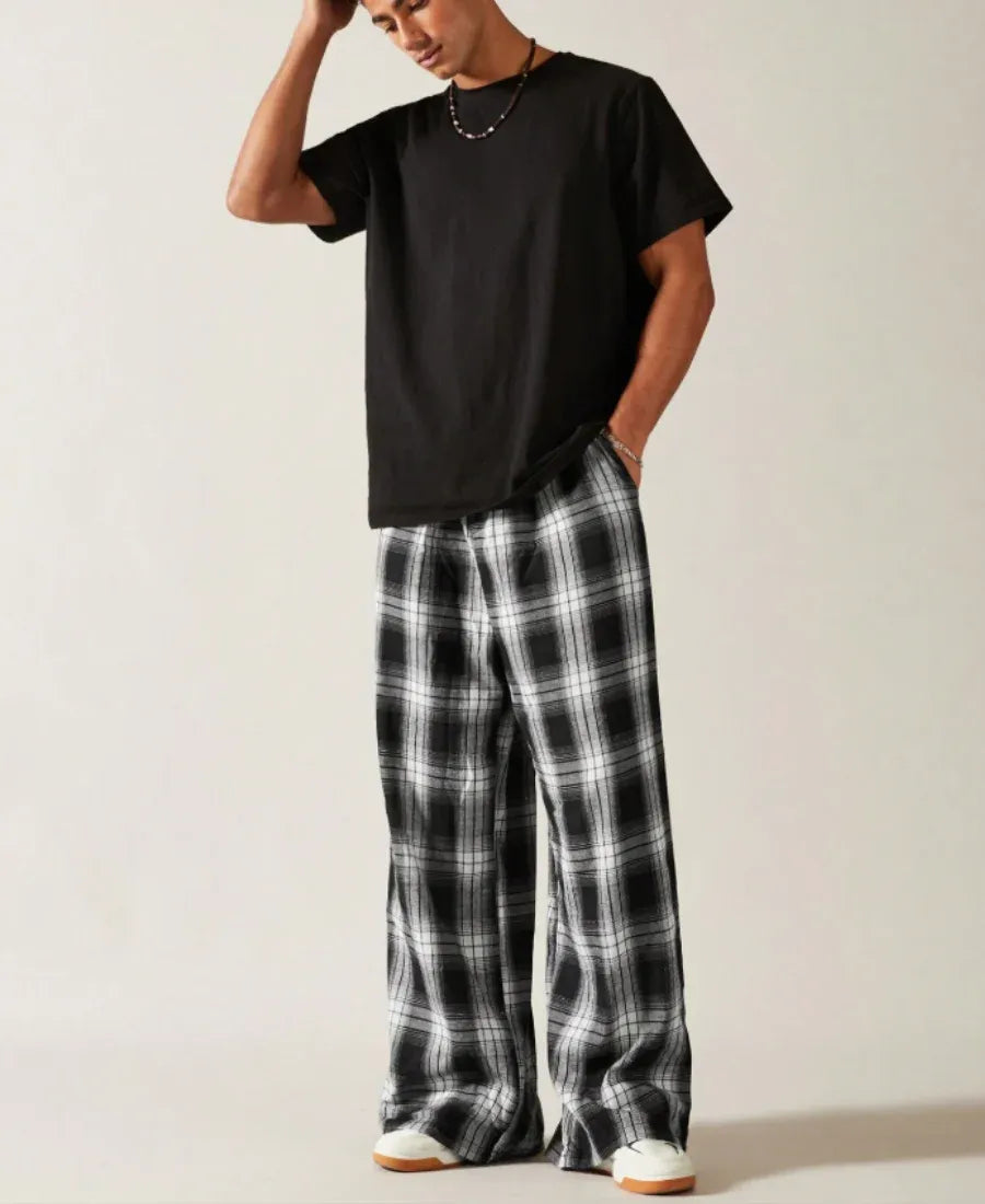 Monochrome Plaid Eşofman