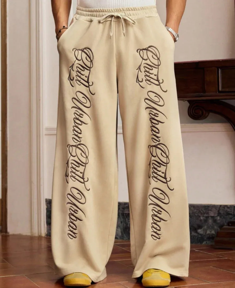 Beige Calligraphy Eşofman