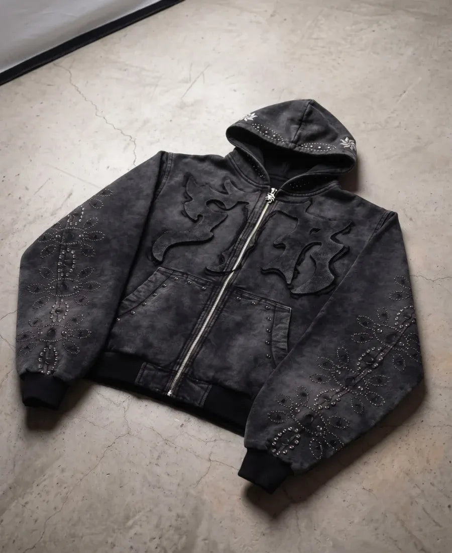 Flannel Sleeve Hoodie