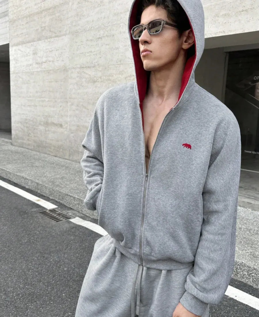 Crimson Peak Grey Zip-Up