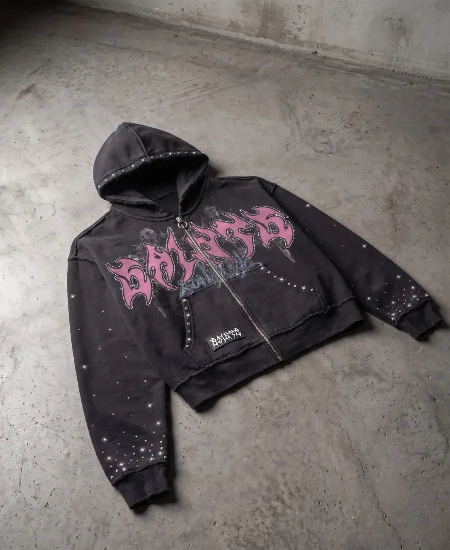 Rhinestone Vattey Hoodie