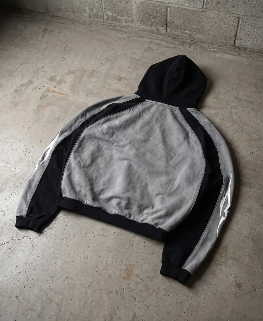 Tribal Sleeve Paneled Hoodie