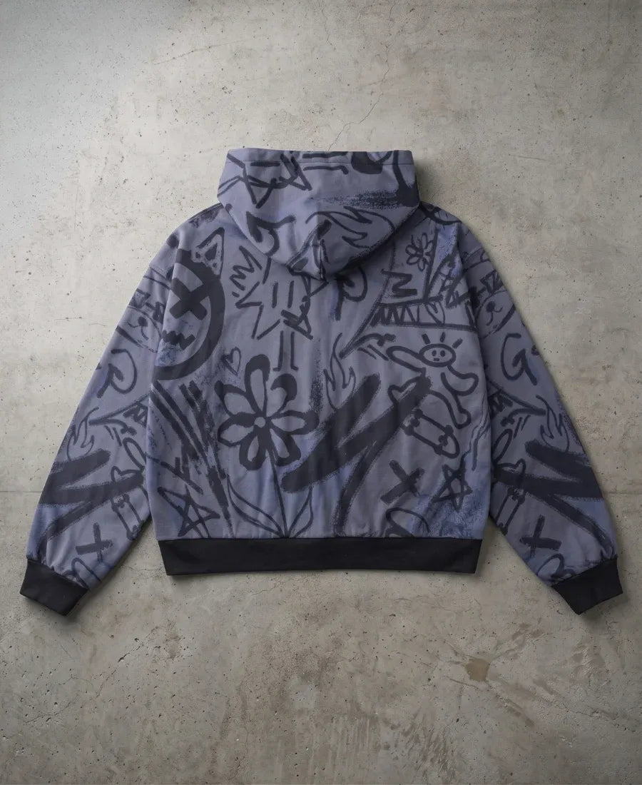 I Heart Money Graffiti Zip-Up