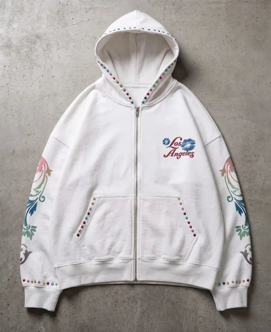 Y2K Rainbow Tribal Hoodie