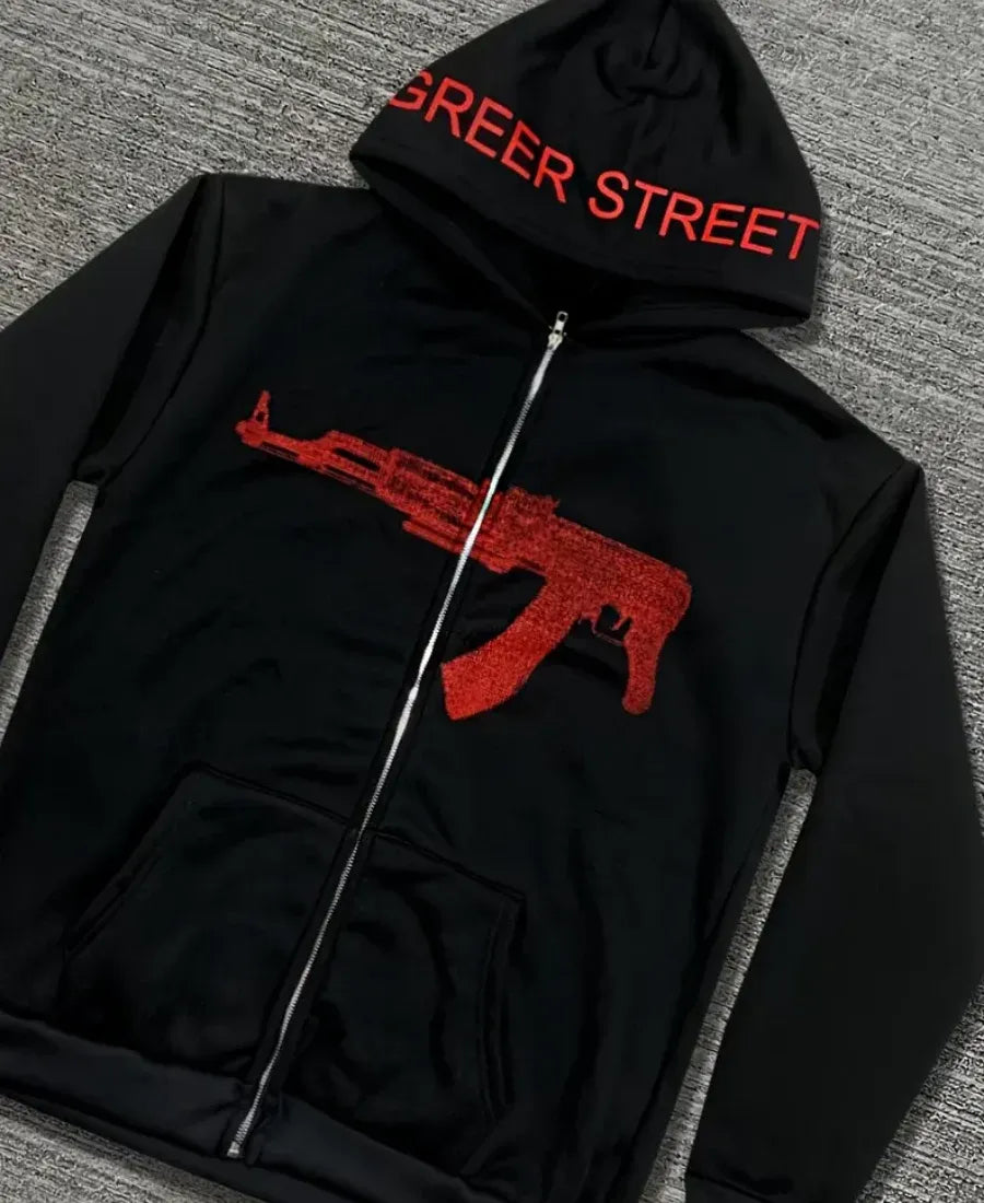Red Glitz AK-47 Hoodie