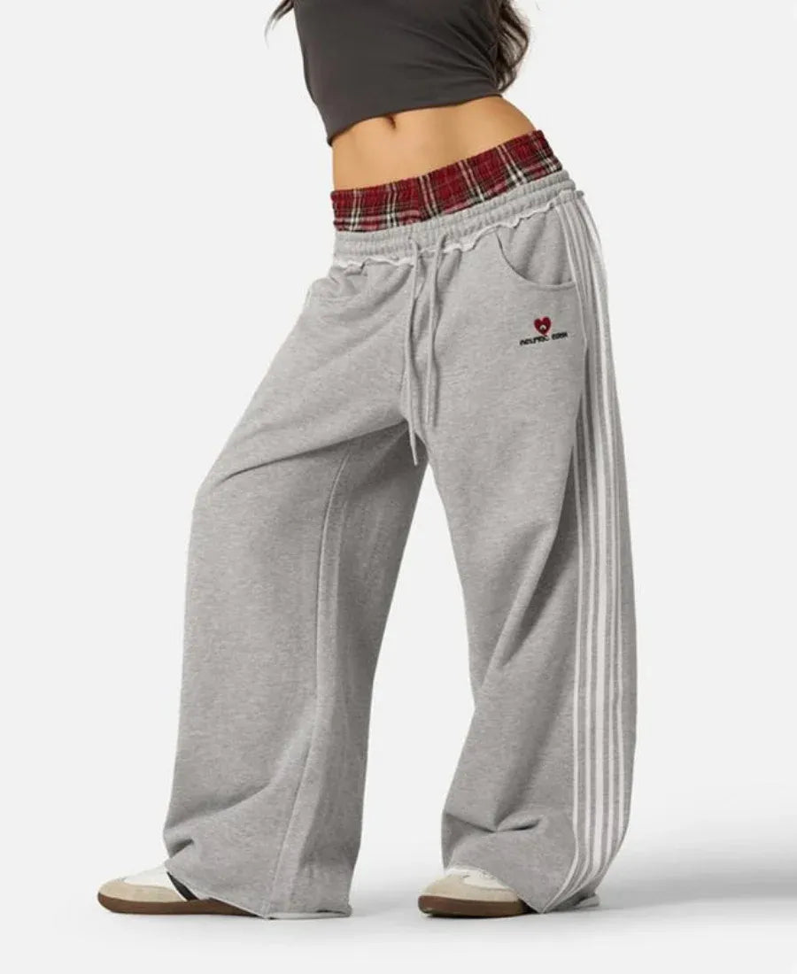 Aelprc Plaid-Waist Eşofman