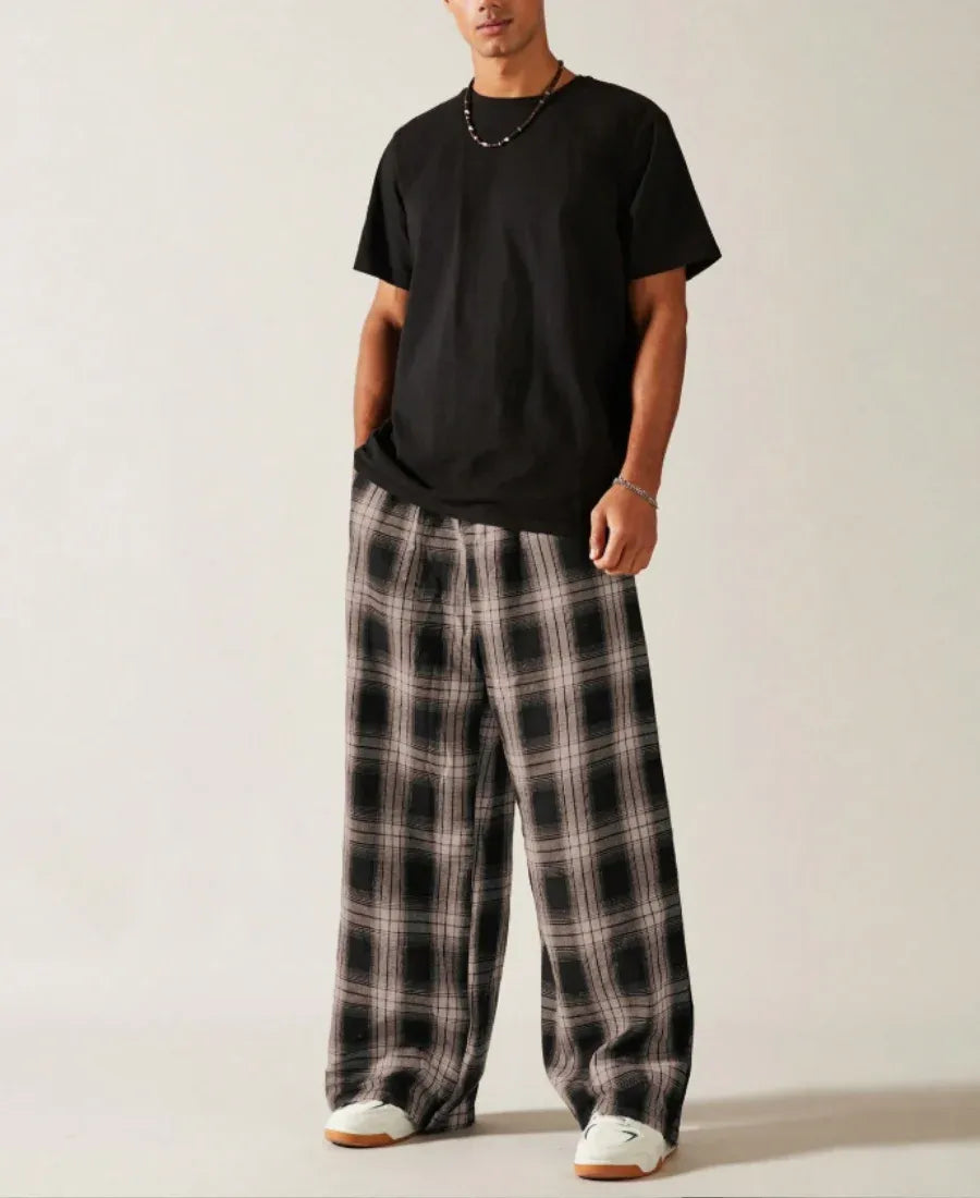 Monochrome Plaid Eşofman