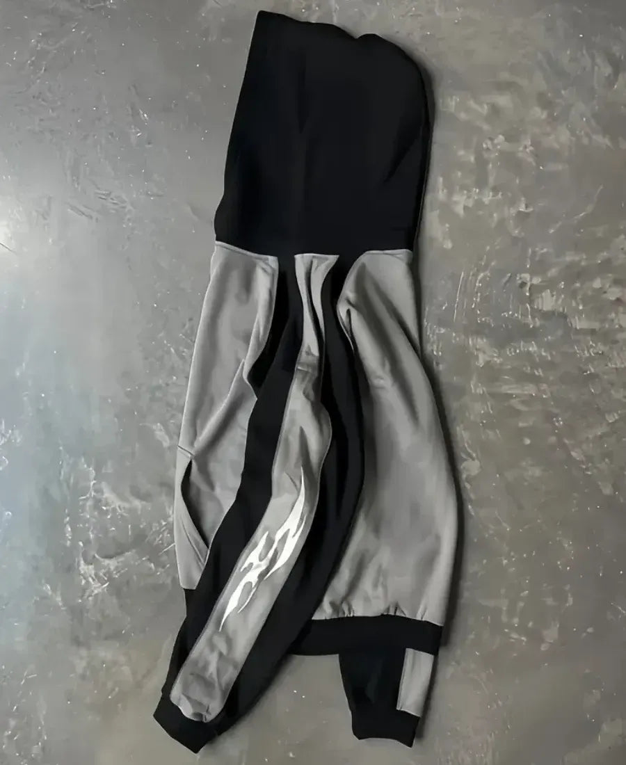 Tribal Sleeve Paneled Hoodie