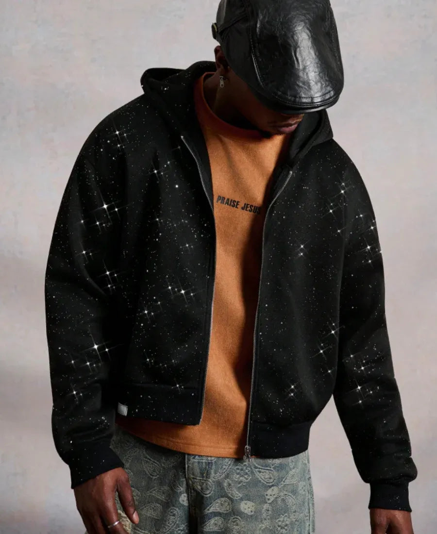 Dark Galaxy Calligraphy Hoodie