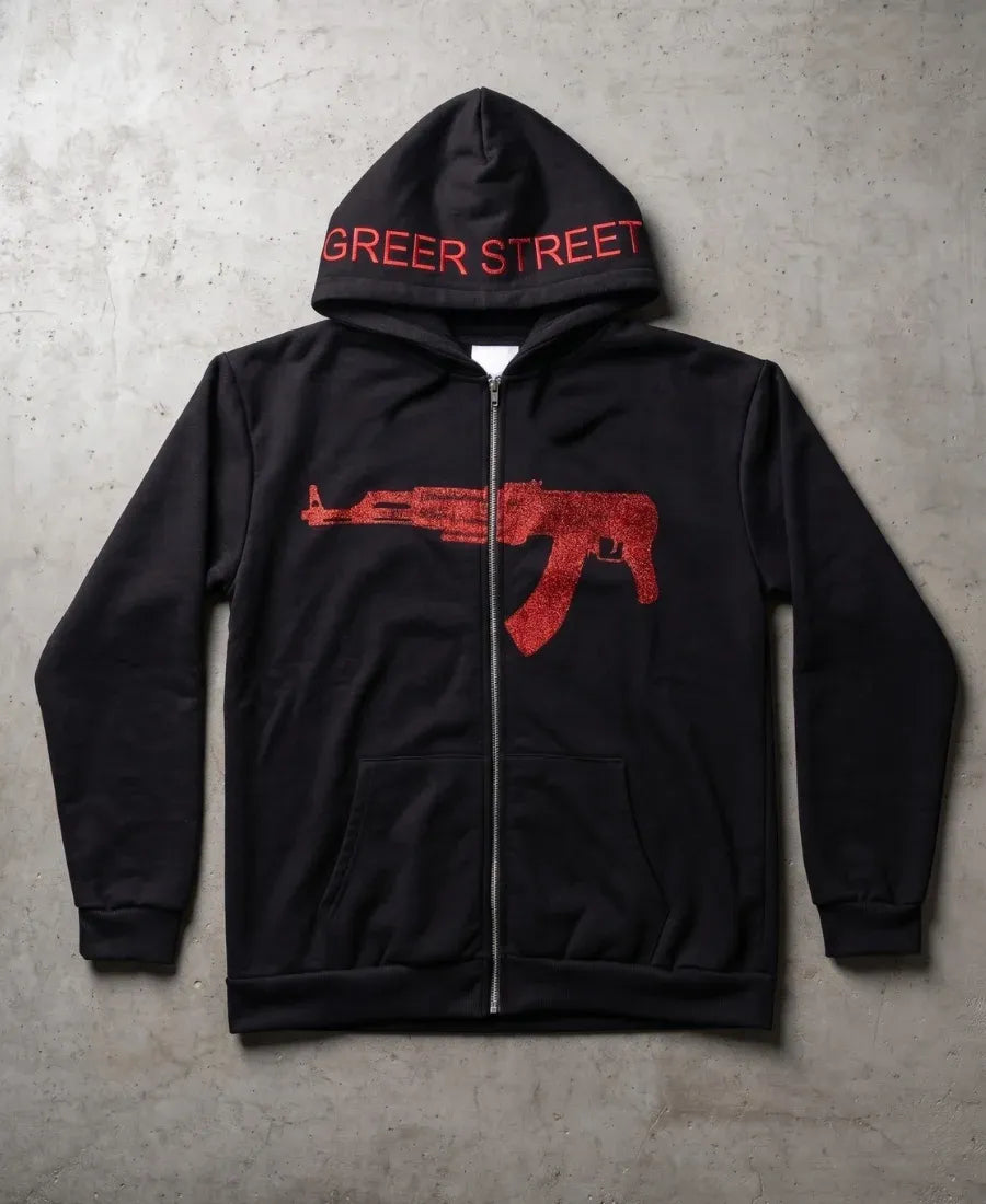 Red Glitz AK-47 Hoodie