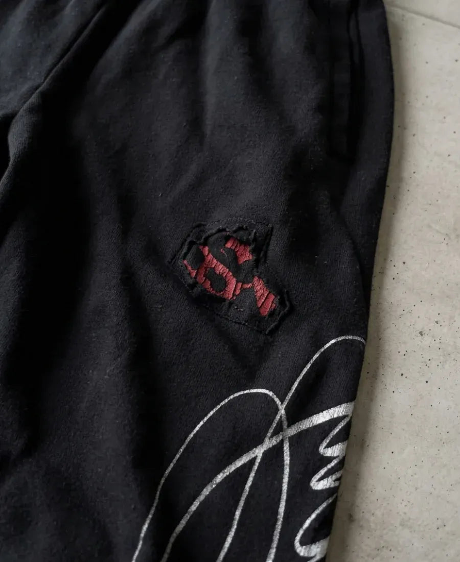 Black Distressed Eşofman