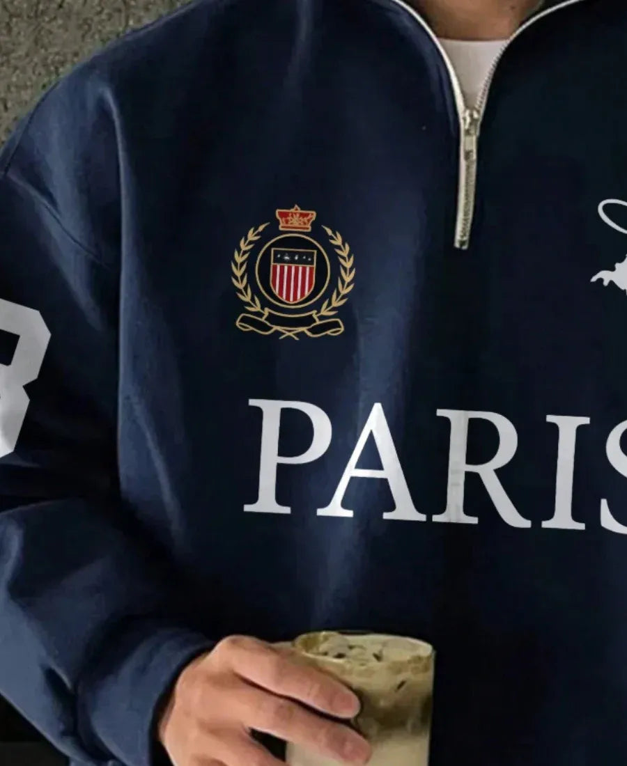 Navy Quarter-Zip Sweatshirt