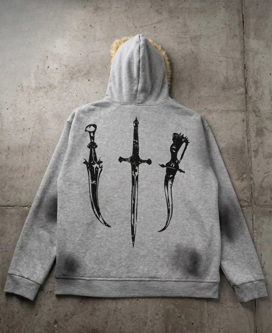 Tan Fur Worldly Sins Hoodie
