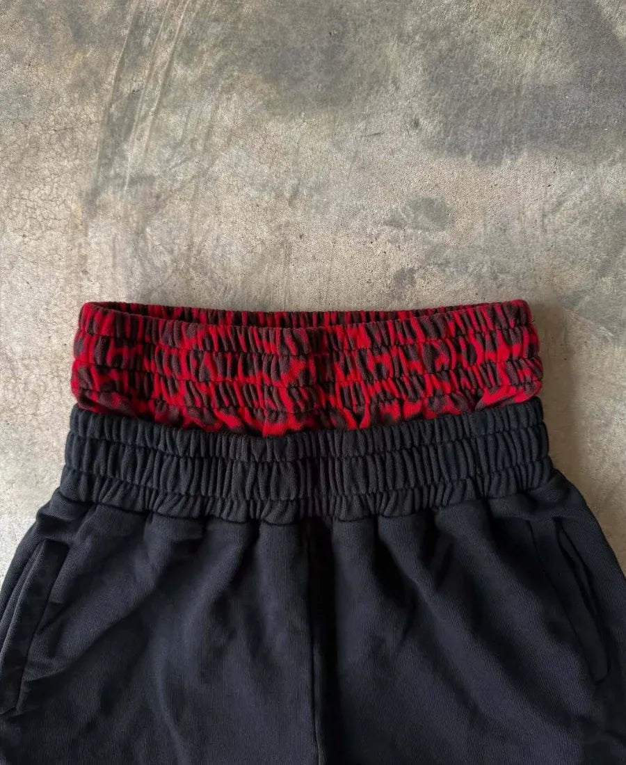 Black Distressed Eşofman