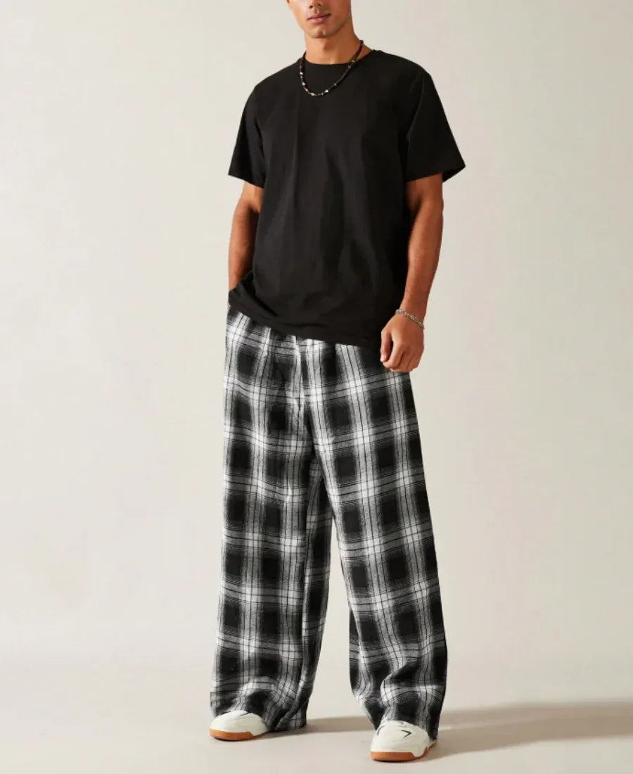 Monochrome Plaid Eşofman