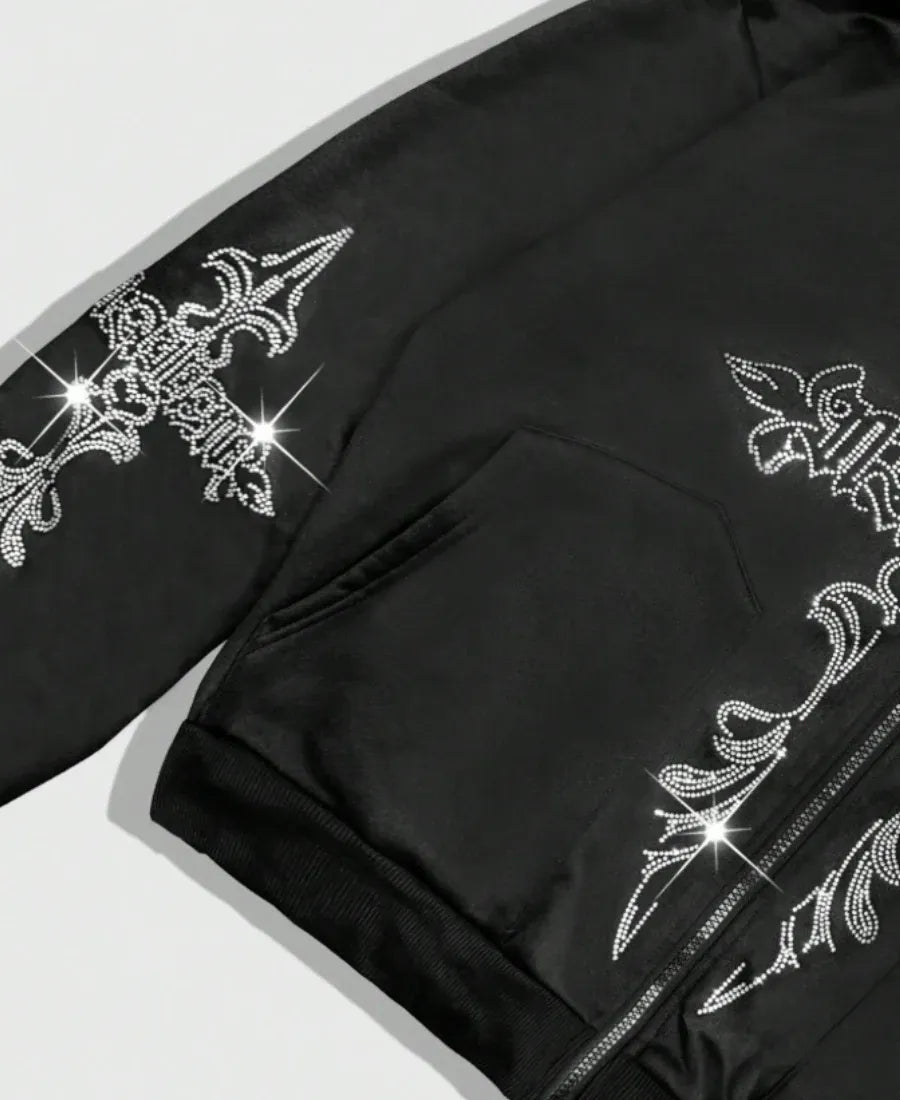 Opium Glitz Crucifix Hoodie