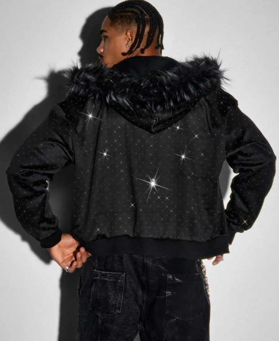 Stardust Faux Fur Zip-Up