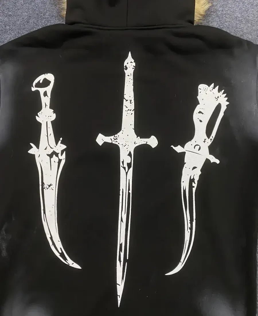 Tan Fur Worldly Sins Hoodie